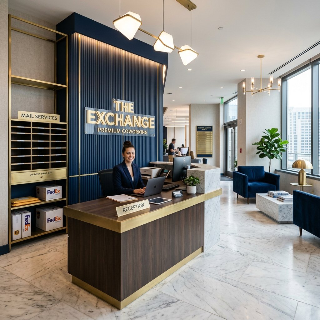 Professional business address reception